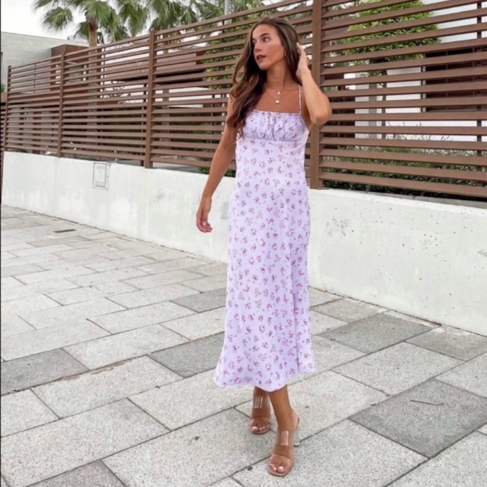 Zara Lavender Floral Dress